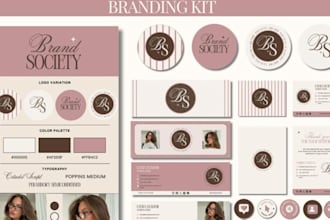 design canva branding kit, brand book and business guidelines for your business