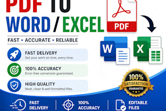 convert pdf to word excel
