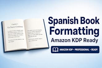 format and publish your spanish book on amazon KDP professionally