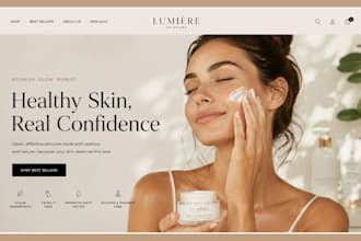 build skincare shopify store beauty store skincare website beauty website