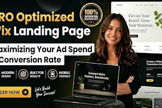 create a cro optimized wix landing page for your product or service