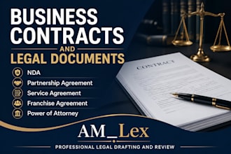 draft and review business contracts and legal documents