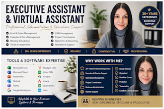 be your professional executive assistant and administrative support