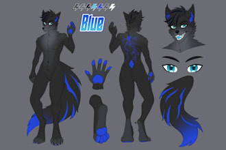 draw furry reference sheet fursona ref sheet furry art characters for fursuit