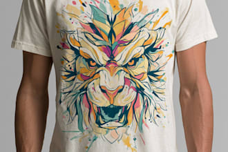 design premium custom tshirt for clothing and merch