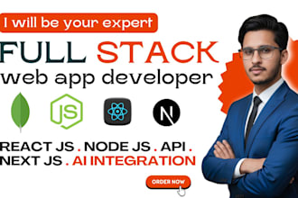 be expert react js developer, next js developer full stack website development