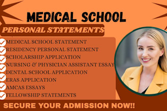 edit your medical school personal statement, amcas, eras, and residency sop