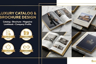 design or redesign product catalog, brochure, magazine lookbook, company profile