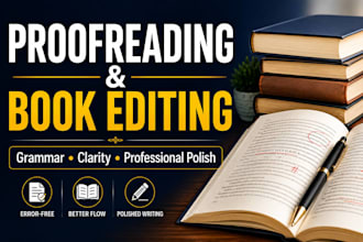proofread, edit, and polish your book, ebook, manuscript, or document