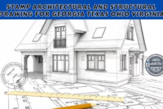 stamp architectural and structural drawing for georgia texas ohio virginia