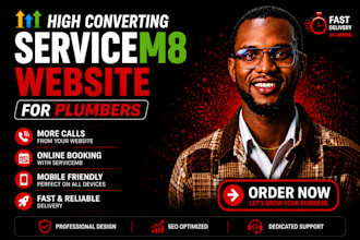build a servicem8 website for plumbers with online booking