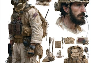 draw military themed illustrations
