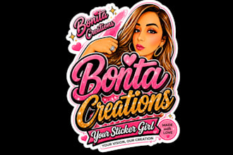 design modern girls hair style mascot logo with 1 day delivery