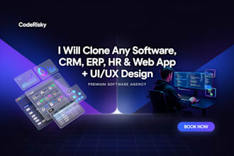 clone software, desktop, crm, erp, hr, develop software, web app, UI UX design