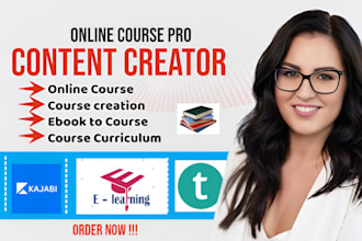 create online course content, course curriculum lesson plan, course development