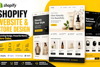 revamp, edit, update, setup shopify design shopify website custom page speed