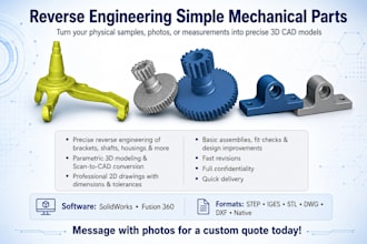 reverse engineer simple mechanical parts into cad models