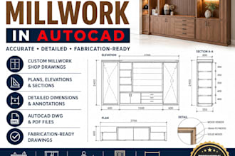 draft architectural millwork in autocad