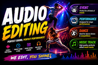 edit, cut, mix songs for your performance, dance or event