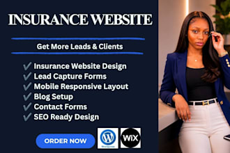 design an insurance agency website for health life and medicare agents