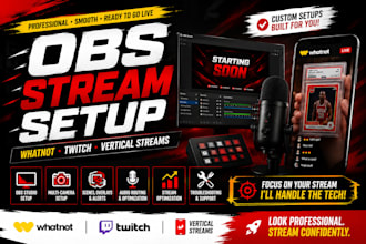 setup obs studio for whatnot, twitch and vertical live streams
