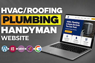 design plumbing website, hvac website or roofing website on wordpress and SEO