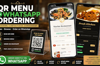 build a digital qr menu and whatsapp ordering system