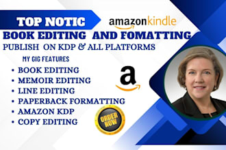 do book editing, copy editing, memoir and paperback formatting
