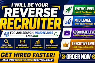 be a reverse recruiter for job search, remote jobs and job application