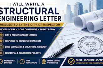 write a structural engineering letter requested by city officials building