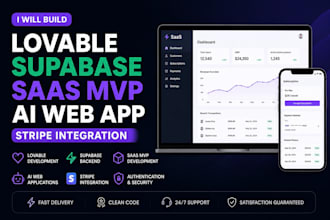 build lovable supabase saas mvp ai web app stripe integration
