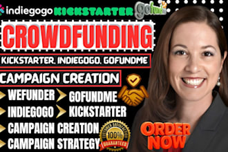 do kickstarter, gofundme, indiegogo fundraising campaign creation and promotion