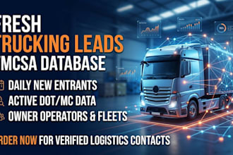 provide 1000 fresh trucking leads from fmcsa database