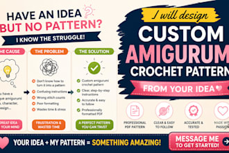 design a custom amigurumi crochet pattern from your idea