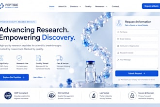 build fda compliant peptide website supplement website research peptide website