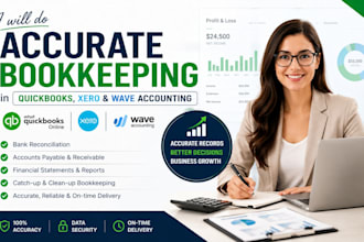 do accurate bookkeeping in quickbook xero and wave accounting