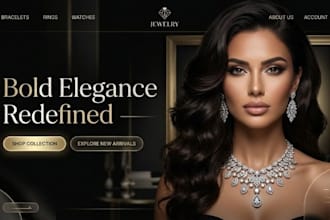 build and design jewelry shopify store, jewelry website, jewelry dropshipping