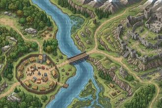 create battlemap, ttrpg map, dnd battle map, fantasy map  and rpg world map