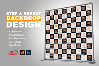 design backdrop, step and repeat banner within 4 hours
