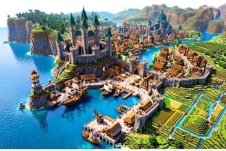 build custom minecraft maps spawns lobbies hubs terrain and fantasy worlds