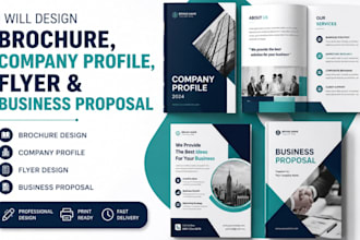 design brochure, company profile, flyer and business proposal