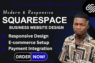squarespace business website design or redesign business website