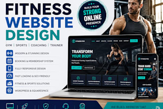 build fitness and gym website, sport website, personal trainer website