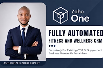 zoho one fitness e commerce, gym membership website, inventory zoho landing page