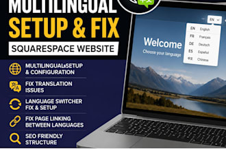 fix squarespace multilingual setup, language switch and translation issues