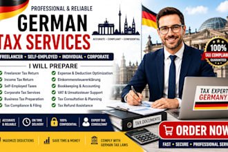 prepare freelancer tax return income tax corporate self employed taxes germany