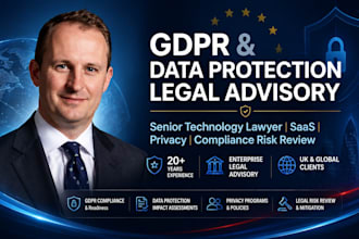 provide gdpr compliance review and data protection legal advisory