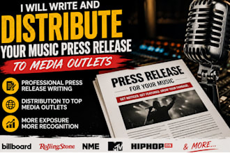 write and distribute your music press release to media outlets