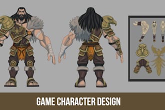 create game ready character concepts and character sheets