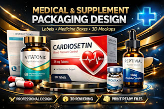 design professional medical product packaging, label and medicine box